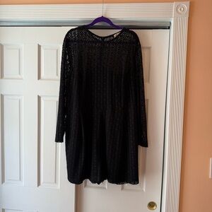 Monif C. Black Long Sleeve Romper